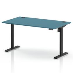 Lite 1400x800 Height Adjustable Desk Dark Teal Top CP Black Leg