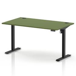 Lite 1400x800 Height Adjustable Desk Moss Green Top CP Black Leg