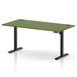Lite 1600x800 Height Adjustable Desk Moss Green Top CP Black Leg