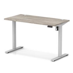 Lite 1200x600 Height Adjustable Desk Grey Oak Top CP Silver Leg