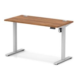 Lite 1200x600 Height Adjustable Desk Walnut Top CP Silver Leg