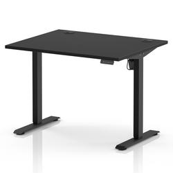 Lite 1000x800 Height Adjustable Desk Black Top CP Black Leg