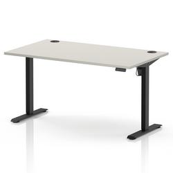 Lite 1400x800 Height Adjustable Desk Dove Grey Top CP Black Leg