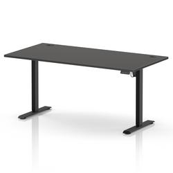 Lite 1600x800 Height Adjustable Desk Carbon Grey Top CP Black Leg