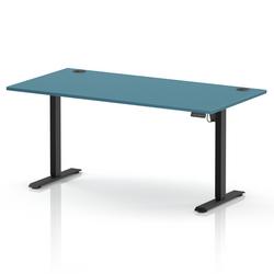 Lite 1600x800 Height Adjustable Desk Dark Teal Top CP Black Leg