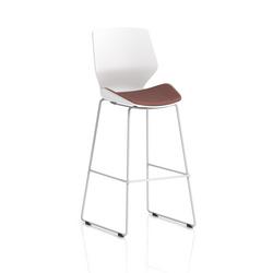 White Frame High Stool Bespoke Colour Seat Rivet Forge