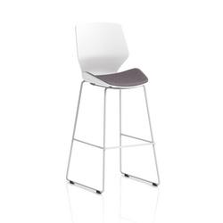 White Frame High Stool Bespoke Colour Seat Rivet Fuse