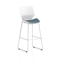 White Frame High Stool Bespoke Colour Seat Rivet Quench