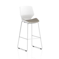 White Frame High Stool Bespoke Colour Seat Quest Salt