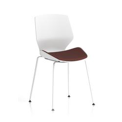 White Frame Visitor Chair Bespoke Colour Seat Rivet Forge