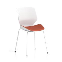 White Frame Visitor Chair Bespoke Colour Seat Quest Crab