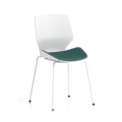 White Frame Visitor Chair Bespoke Colour Seat Quest Kelp