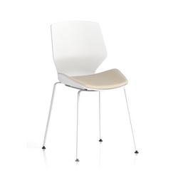 White Frame Visitor Chair Bespoke Colour Seat Quest Salt
