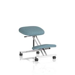 Kneeling Stool Silver Frame Bespoke Colour Rivet Quench