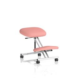 Kneeling Stool Silver Frame Bespoke Colour Quest Shrimp