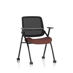 Mesh Back Folding Training Chair Writing Table Rivet Forge