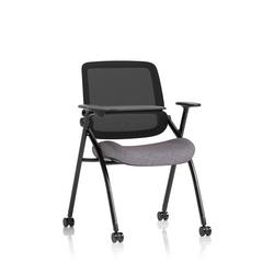 Mesh Back Folding Training Chair Writing Table Rivet Fuse