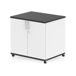 600mm Deep Mobile Cupboard Black and White