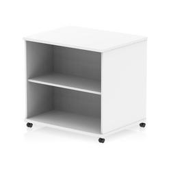 600mm Deep Mobile Bookcase White