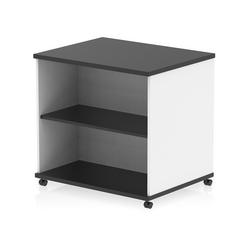 600mm Deep Mobile Bookcase Black and White