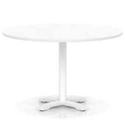 1200mm Poseur Round Table White 750mm High White Leg Cross Base