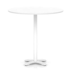 1200mm Poseur Round Table White H:1170 White Leg Cross Base