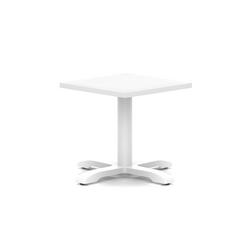 600mm Square Coffee Table White 495mm High White Leg Cross Base