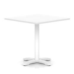 1000mm Poseur Square Table White H:750 White Leg Cross Base
