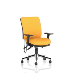 Medium Back Chair Adjustable Folding Arms Back Seat Senna Yellow