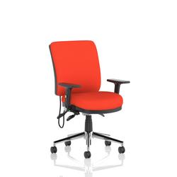 Medium Back Chair Adjustable Folding Arms Back Seat Orange