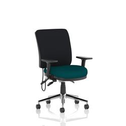 Medium Back Chair Adjustable Folding Arms Seat Maringa Teal