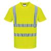 Portwest High Visibility Cotton Comfort T-Shirt Short Sleeve Yellow Medium S170YERM
