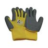 Children's Gloves TPE Palm Coating with Cub Paw Print Design 1 Pair Size 4 Yellow/Grey KDZGGY-4