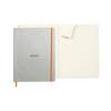 Clairefontaine Rhodiarama Notebook 80 Lined Pages A4+ Silver Cover 117701C