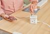 Fellowes Power Cube Type G UK/IE 3 Sockets 1 USB-A + 2 USB-C Ports White 100137166