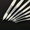 White Nylon Round Paint Brushes White Handle (Pack of 60) MJWNR